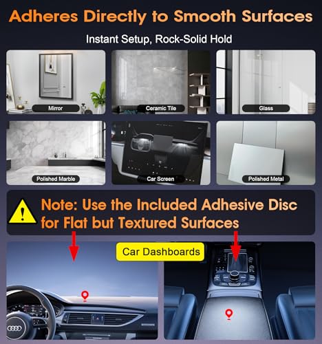 Upgraded Suction Cup Phone Mount 360° Zinc Alloy Phone Stand Vacuum Magnetic Car Holder for MagSafe Mount 98 LBS Ultra Accessories for iPhone 16 15 14 13 12 Android - color: Gunmetal