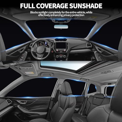 Full Set 8 PCS Window Shades for Subaru Forester 2019-2024 Accessories, Car Full Windshield Side Rear Window Sun Shade Covers, Sun UV & Privacy Protection, for Camping Napping Daily Leisure - size: For Subaru Forester 2019-2024