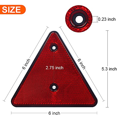 Enjoyist 2-Pack Safety Reflector Warning Sign, Slow Moving Vehicle Triangle Safety Sign, Engineering Grade Reflective for Outdoor Truck, Car, Golf Cart