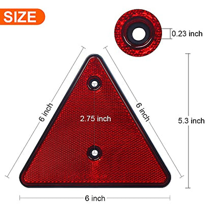 Enjoyist 2-Pack Safety Reflector Warning Sign, Slow Moving Vehicle Triangle Safety Sign, Engineering Grade Reflective for Outdoor Truck, Car, Golf Cart