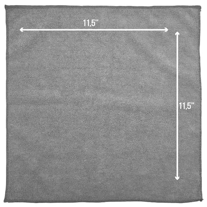 GREEN LIFESTYLE Chamois Cloth, Microfiber Cleaning Cloth 50 Pack, Borderless Towels Cleaning, Car Microfiber Towel, Drying Car Wash Towels (11.5" x 11.5", Grey) - color: Grey, size: Pack of 50