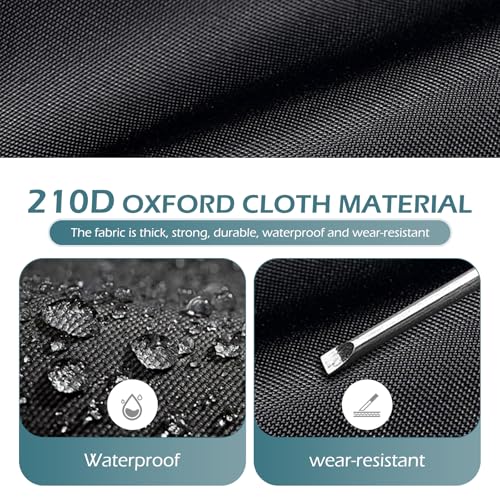 1 PC Half Car Cover, Car Cover for Pea-Sized Hail Protection, 17.72 FT Length Waterproof Dustproof All Weather, Universal Fit for Sedans (Black)