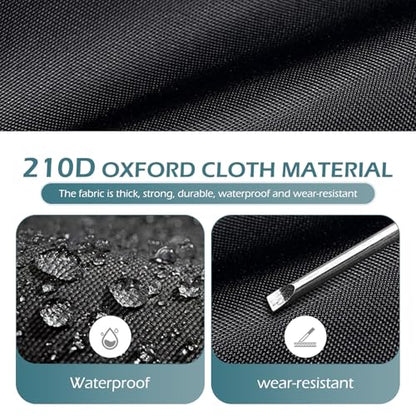 1 PC Half Car Cover, Car Cover for Pea-Sized Hail Protection, 17.72 FT Length Waterproof Dustproof All Weather, Universal Fit for Sedans (Black)