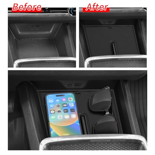 smabee Center Console Organizer Tray for Chevrolet Chevy Equinox 2025 2026 Accessories for Equinox Armrest Storage Console Insert ABS - size: Center Console Organizer Tray