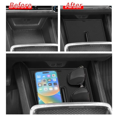 smabee Center Console Organizer Tray for Chevrolet Chevy Equinox 2025 2026 Accessories for Equinox Armrest Storage Console Insert ABS - size: Center Console Organizer Tray