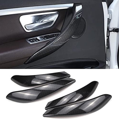 USTAR Carbon Fiber Door Pull Handle Cover Fit for BMW F30 F31 F34 F80 3 Series 320 328 330 335 M3 2012-2018 and BMW F32 F33 F36 F82 F83 4 Series 428 435 M4 2014-2017 51417275488 51417275487