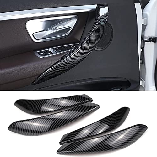 USTAR Carbon Fiber Door Pull Handle Cover Fit for BMW F30 F31 F34 F80 3 Series 320 328 330 335 M3 2012-2018 and BMW F32 F33 F36 F82 F83 4 Series 428 435 M4 2014-2017 51417275488 51417275487