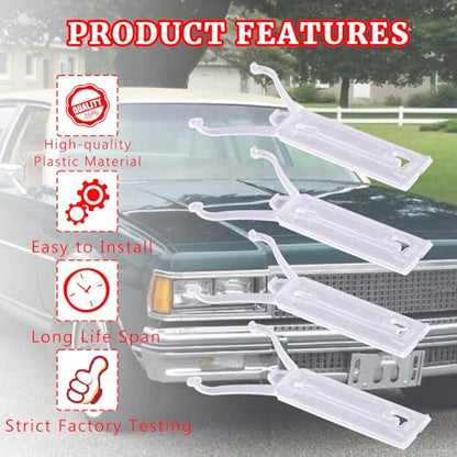 Wide Chrome Molding Clips Fender Door Quarter Trim Molding Clip Retainer Compatible with 1980-1990 Chevrolet Caprice Classic Brougham Replaces GM Part 20631034 Direct Replacement 5 Pcs