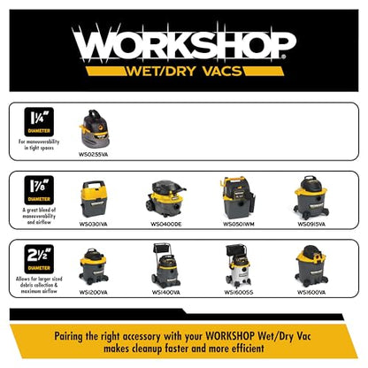 WORKSHOP Wet/Dry Vacs Shop Vacuum Accessories WS17803A Car Nozzle Attachment for Wet Dry Vacuum Cleaners, Fits 1-7/8-inch Extension Wands and Hoses - size: 1-7/8"