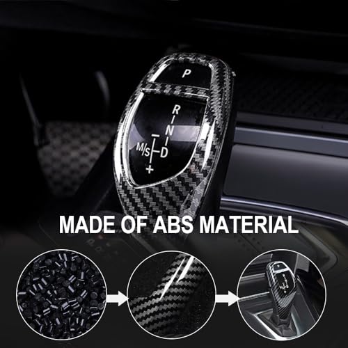 Car Gear Shift Knob Cover Carbon Fiber Grain Accessories for BMW F06 F07 F10 F20 F22 F30 F32 F34 X3 X4 X5 X6 Interior Trim Protector 1 2 3 4 5 Series GT(2010-2019) - size: BMW-1PCS