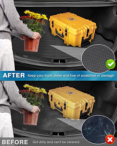 Mixsuper All Weather Cargo Liner - Custom Fit Trunk Mat Compatible with Ford Fusion (2013-2020), Platinum (2017-2018), Sport (2017-2020) Black - size: 2013-2020 Ford Fusion