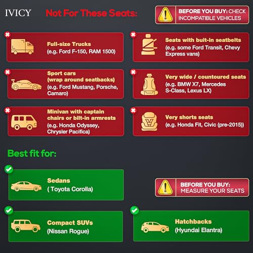 IVICY Faux Linen Front Car Seat Cover – Durable, Non-Slip Seat Protector for Cars – 1 Unit, Cool Gray - color: GRAY HYB LN