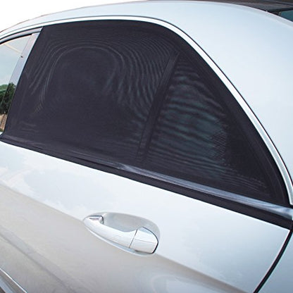 TFY Universal Car Side Window Sun Shade - Protects Your Kids from Sun Burn - Double Layer Design - Maximum Protection - Fit Most of Vehicle - 2 Pieces (Regular Contoured Window) - size: Regular Contoured Window