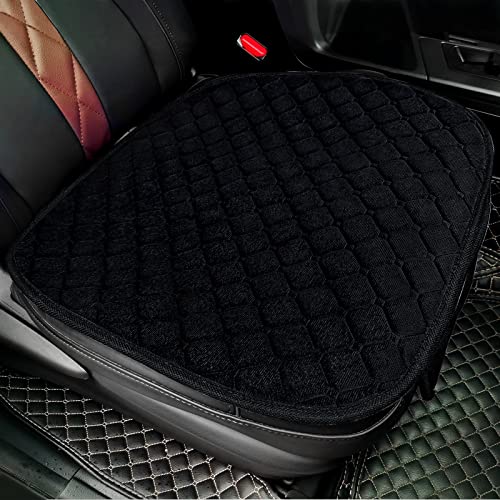 surpassme Comfortable Car Seat Covers Universal Front Seat Coves for Car Accessories with Storage Pockets, Padded Car Interior Covers for Automotive, SUV, Truck, and Van - color: Black, size: 1 Front Seat Cover