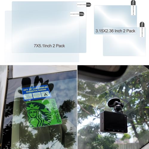 10Pcs Heavy Duty Dash Cam Sticky Pads and Windshield Electrostatic Film,Heat Resistant Double Sided Sticky Tape for GPS Holder,Dashboard Phone Mount Stronger Bond,Customizable,No Residue,Easy Install - color: The White Double-sided Sticker Adhesive