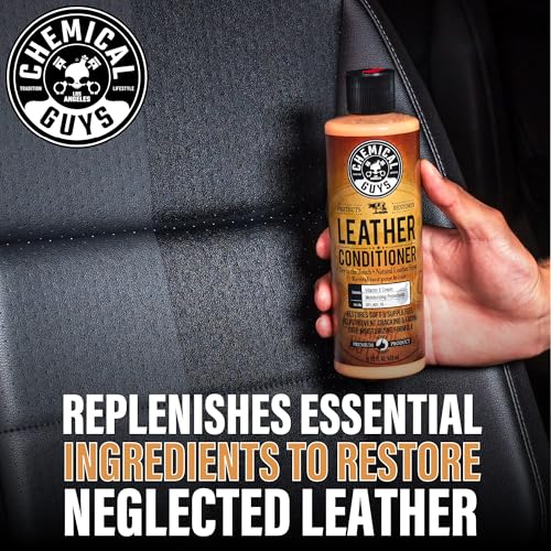 Chemical Guys Leather Cleaner and Conditioner Kit - 2 Bottles (4 oz Each), Car Cleaner and Conditioner, Safely Cleans & Conditions Leather Car Interiors, Furniture, Shoes, Boots, Bags, Apparel & More - style: 4 Fl Oz KIT