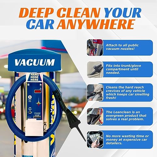 Vacuum Detail Attachment Tool | All-in-One Deepcleaning Crevice Cleaner/ Ice Scraper | The Best Car Accessories & Essentials | Wet & Dry Car Detailing Kit | Truck, Auto, & RV Cleaning Supplies (Black) - color: Black