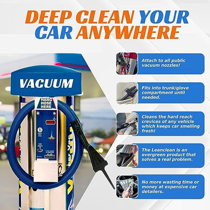 Vacuum Detail Attachment Tool | All-in-One Deepcleaning Crevice Cleaner/ Ice Scraper | The Best Car Accessories & Essentials | Wet & Dry Car Detailing Kit | Truck, Auto, & RV Cleaning Supplies (Black) - color: Black