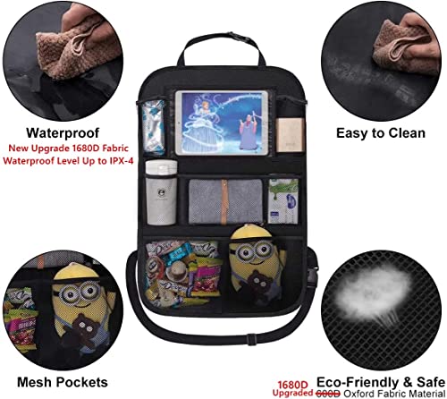 ONE PIX Backseat Car Organizer Mats Back Seat Organizers and Storage Bag with Touch Screen Tablet Holder for Kids Toddlers Car Seats, Travel Accessories, Road Trip Essentials Kids - size: 1 Pack