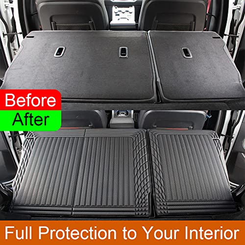 TripleAliners Vehicle Mat Universal Fit Trunk Cargo Liner All Weather Protection XPE Material Seat Back Protector Trim-to-Fit Compatible with Most Cars SUV Sedan(Backrest Mat) NO for Suede Surface - size: Seat Back Mat