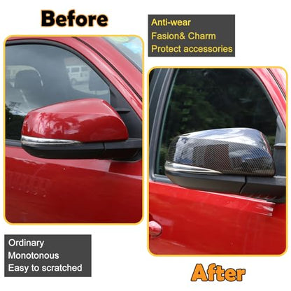 Auto Door Rearview Mirror Protective Trim Cap Compatible with Toyota Wildlander 2020-2022, Side View Mirror Cover Door Side Moulding Trim Accessories (carbon fiber pattern)