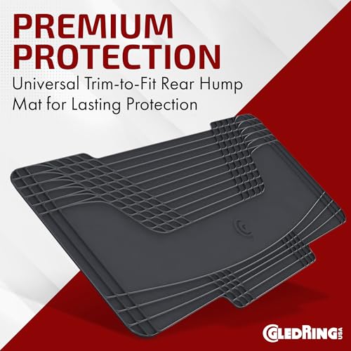 Gledring USA - Universal Rear Hump Mat, Trim to Fit Driveshaft Tunnel Protector for Cars & SUVs - Odor-Free, Non-Slip, All-Weather Rubber, Protects from Rain, Mud, & Snow