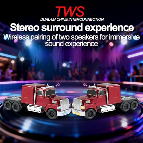 WSTER Car Model Bluetooth Replica Speakers Collection – Portable Wireless Speakers with HD Sound, LED Party Lights, FM Radio, TWS Stereo, Built-in Mic, Awesome Gifts for Friends (WS-570)