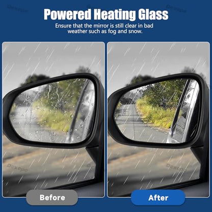 Driver Side Mirror Assembly Compatible with Lexus RX 350 350L 450h 450hL 2016-2022 with Heated, Blind Spot Monitor, Turn Signal, Power Folding Adjust Memory Black (13 Pin Left) - size: 13Pin Left
