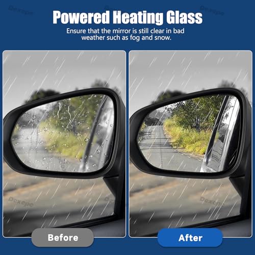 Driver Side Mirror Assembly Compatible with Lexus RX 350 350L 450h 450hL 2016-2022 Anti-Glare With Heated, Blind Spot Monitor, Turn Signal, Power Folding Adjustable Memory Black (15 Pin Left) - size: 15Pin Left