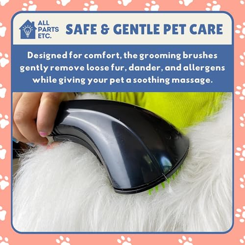 Vacuum Pet Brush Attachment Kit 5-Pack – Dog Grooming Tools with Turbo Brush, Massage Nozzle & 2 Adapters – Fits 1.25", 1.5", 1-3/8" Hoses – Compatible with Shop Vac, Shark, Miele, Bissell & More - color: 5-Pack Pets
