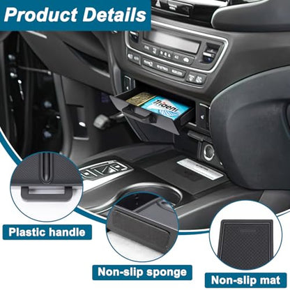 PIMCAR Removable Tray for 2016-2022 Honda Pilot/2017-2026 Honda Ridgeline/2019-2025 Honda Passport Center Console Organizer Storage Box Interior Accessories (Only Fit Models with Cubby) - size: Cente Console Drawer