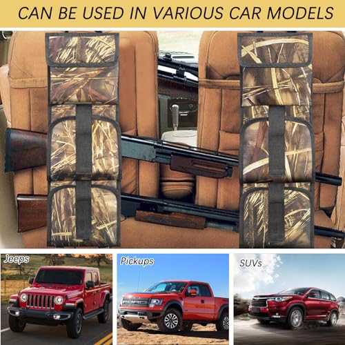Car Seat Back Gun Rack, 2 Pack Automotive Truck Racks for Hunting Gear, Seat Back Gun Sling Holder with Storage Pockets for Truck SUV - color: Style 2