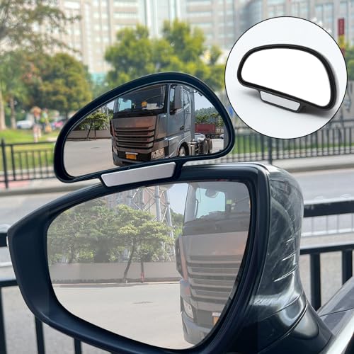Blind Spot Mirror Adjustable 360 Degree Car Side Mirror, HD Glass Rear View Exterior Accessories Frame Thickness Less than 5MM for Car SUV (single mirror left) - style: single mirror left