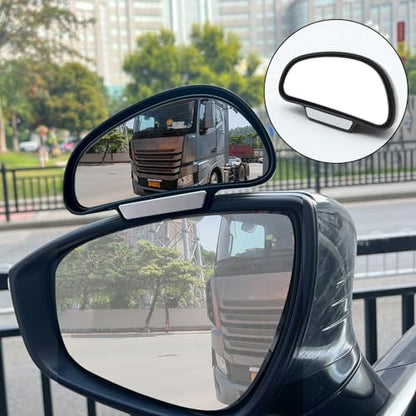 Blind Spot Mirror Adjustable 360 Degree Car Side Mirror, HD Glass Rear View Exterior Accessories Frame Thickness Less than 5MM for Car SUV (single mirror left) - style: single mirror left