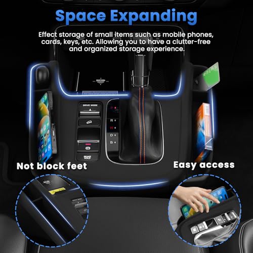 Autorder Silicone Center Console Organizer for 2023-2026 Honda CRV CR-V Accessories Seat Gap Storage Box Soft Gear Shift Panel Trim Cover - size: 2023+ CRV Silicone Organizer