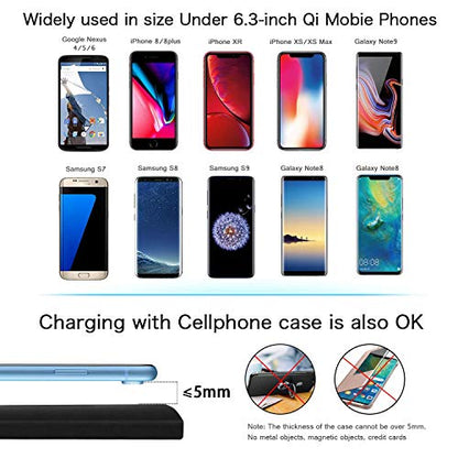 VXDAS Wireless Charger, Dual 10W QI Wireless Phone Charging Pad M3 Car Center Console for Tesla Model 3 Accessories Panel with 7pcs Custom Cup Mat Center Console Liner mat-Upgrade