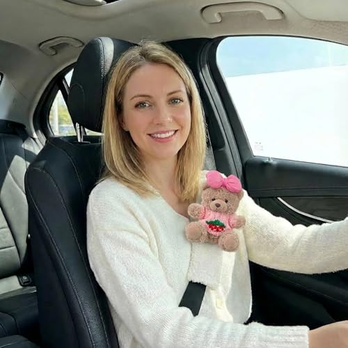 UNICOLD 2 Pack Plush Seatbelt Cover Shoulder Pad,Ultra-Soft Car Seat Belt Cushion for Adults & Kids, Relieves Neck & Shoulder Discomfort, Universal Fit for Cars, SUVs, Backpacks (Pink-Green) - color: Pink-Green