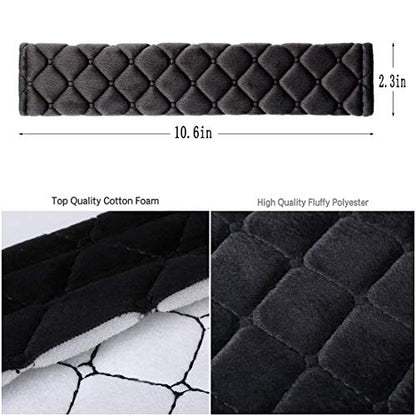 4 Pack Universal Car Seat Belt Pads, Adult Seat Belt Shoulder Strap Covers Harness Pad for Car/Bag,Soft Comfort Helps Protect You Neck Shoulder from The Seat Belt Rubbing（Black） - color: black