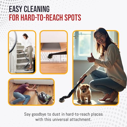 MP Maresh Products Household Cleaning Vacuum Brush Attachment - Horse Hair Vacuum Cleaner Accessories, Soft, Dust Floor Brush, Compatible with Shop Vac 1-1/4" Vacuum Cleaners for Hard Surfaces - Black