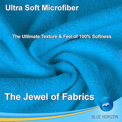 Blue Large Microfiber Cleaning Towels, 36-Pack Dual-Sided Ultra Soft Plush Washcloth, Professional Grade Premium Microfiber Car Cleaning Cloths, Car, Household and Commercial (Sky Blue, 16" X 16") - color: Sky Blue, size: 16" x 16"