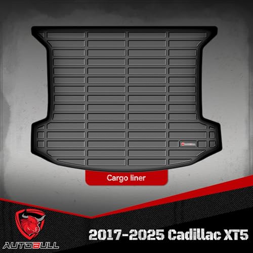 Cargo Liner Compatible with 2017-2024 Cadillac XT5 Cargo Mat，All Weather Protection Trunk Liner Rear Trunk mat，Black - style: 21)Cadillac XT5 2017-2024