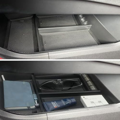Zxiaochun Center Console Organizer Tray Compatible with Nissan Rogue 2021 2022 2023 2024 2025 2026 Accessories, Armrest Storage Box Insert Tray ABS Material (2PCS) - size: 2PCS Center Console Tray