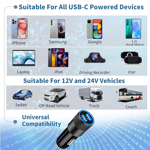 [Apple MFi Certified] iPhone Fast Car Charger, Braveridge 2Pack 4.8A Dual USB Car Power Cigarette Lighter USB Car Carplay Charger with Lightning Braided Cable for iPhone 14 13 12 11 Pro XS XR X 8 iPad - color: Carbon Black
