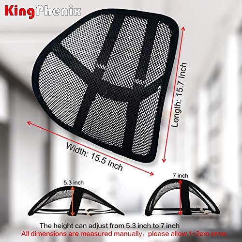 kingphenix Lumbar Support (2 Pack) with Breathable Mesh, Suit for Car, Office Chair