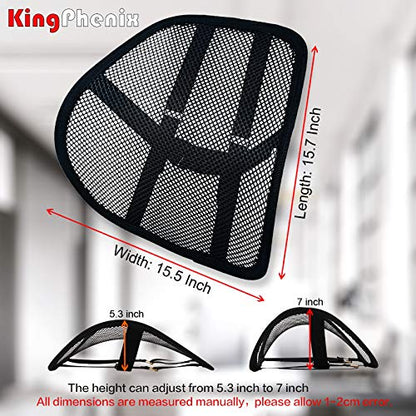 kingphenix Lumbar Support (2 Pack) with Breathable Mesh, Suit for Car, Office Chair