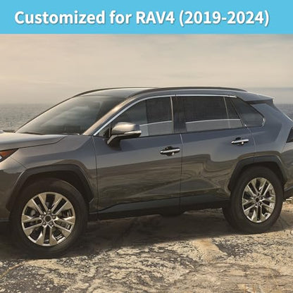 Specific Side Window Sun Shades, Vehicle Interior Shade (RAV4（2019-2024）, Front+Rear side-4pcs) - size: Front+Rear side-4pcs