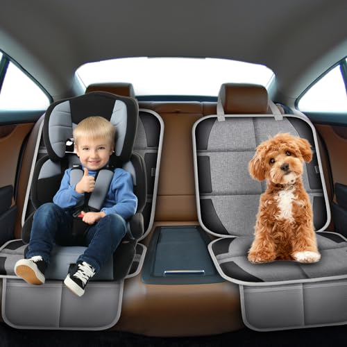 Meolsaek Car Seat Protector, Non-Slip Backing Will Not Leave Imprint, Waterproof Thicker Car Seat Cover for SUV, Sedan, Truck, Leather Car Seat Cushion (Gray Black) - color: Gray Black
