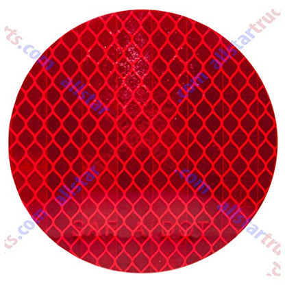 All Star Truck Parts 3" Inch Round DOT-SAE Amber/Red High Visibility Reflective Strong Stick-On Prism Reflector Weatherproof Trailer Camper RV Flatbed Fender Property Boat Marine (Red, Qty 4) - color: Red, size: Qty 4