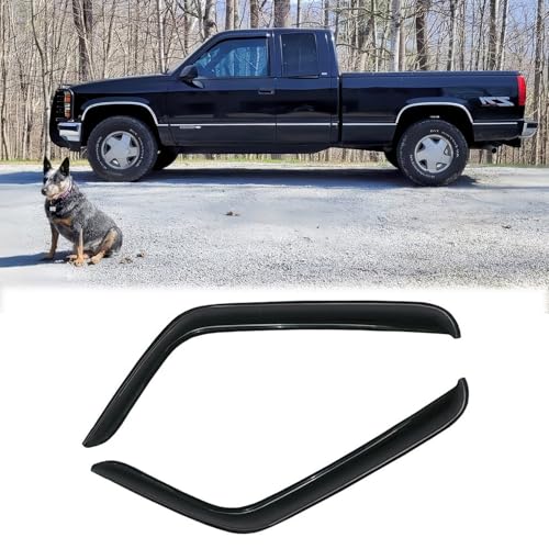 2Pcs Side Window Visor Rain Guards, Wind Deflectors Vent Windnow Shade fit for 1988-1999 Chevry/GMC C/K1500/2500/3500 Standard Cab, 1992-1994 Blazer, 1995-1999 Tahoe 92099 - size: 1500/2500/3500/Tahoe