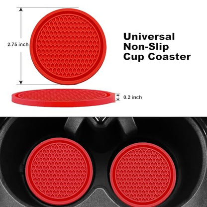 2 Packs License Plate Frame Aluminum Metal Licence Plate Holder for Car Universal Fit for Men Women (Red) - color: Red